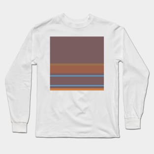 A magnificent tranquility of Faded Blue, Dirt, Deep Taupe, Redwood and Peru stripes. Long Sleeve T-Shirt